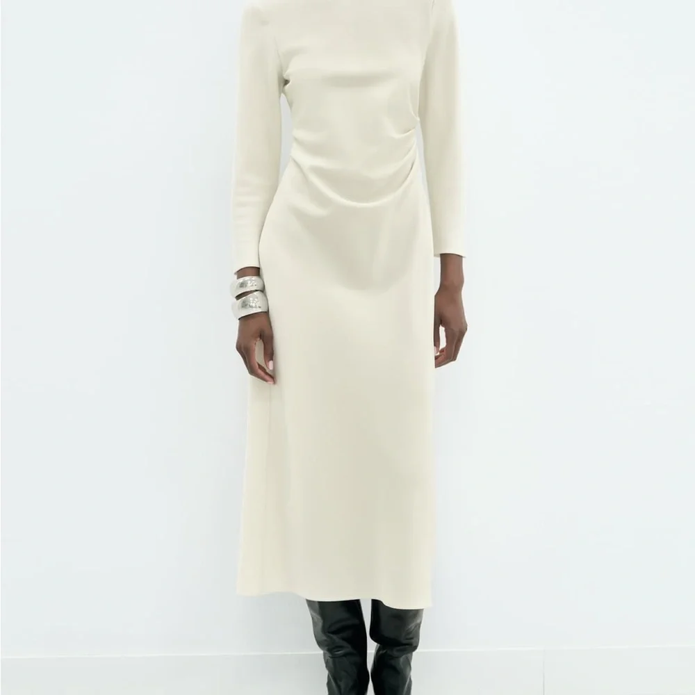 ZARA Crepe Midi Dress - Picture 5 of 12